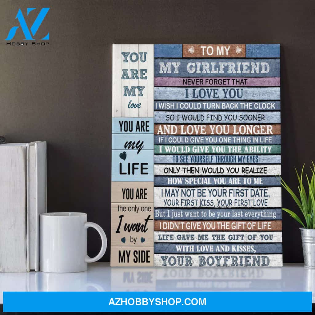 Personalized Canvas, To My Girlfriend Never Forget That I Love You Canvas Wall Art,Perfect Gift For Her and Him, Best Friend Gifts