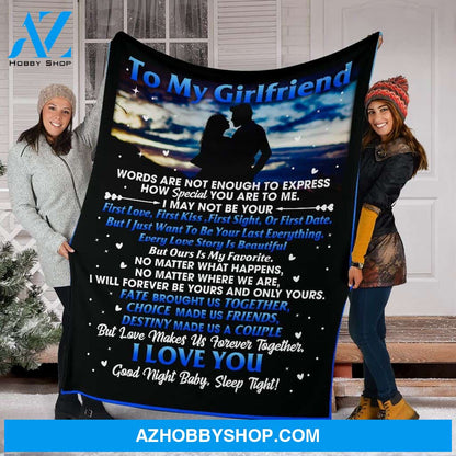 To My Girlfriend Words Are Not Enough To Express How Special You Are To Me Gift Fleece Blanket