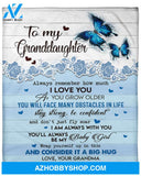 To My Granddaughter Always Remember How Much I Love You Blanket Gift From Grandma 