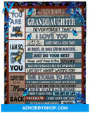 To My Granddaughter Be Brave Be Bold And Be Beautiful Fleece Blanket - Quilt Blanket Gift For Granddaughter Gift From Grandma To Granddaughter 