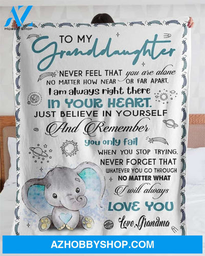 To My Granddaughter Blanket,Cozy Premium I Love You Fleece Blanket, Gift For Granddaughter Family 