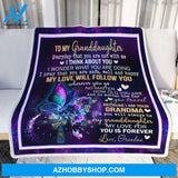 Personalized To My Granddaughter Butterfly Fleece Blanket From Grandma My Love For You Is Forever Great Customized Blanket For Birthday Christmas Thanksgiving