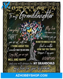 Personalized To My Granddaughter Butterfly Tree Fleece Blanket From Grandma If There Ever Comes A Day Great Customized Blanket For Birthday Christmas Thanksgiving