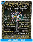 Personalized To My Granddaughter Butterfly Tree Fleece Blanket From Grandma If There Ever Comes A Day Great Customized Blanket For Birthday Christmas Thanksgiving