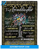 Personalized To My Granddaughter Butterfly Tree Fleece Blanket From Grandma If There Ever Comes A Day Great Customized Blanket For Birthday Christmas Thanksgiving