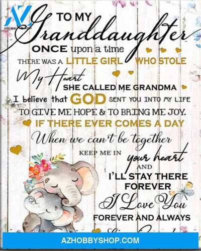 To My Granddaughter Canvas From Grandma Full Size Canvas Wall Art Once Upon A Time