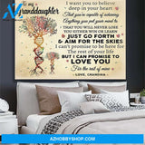 To My Granddaughter Canvas Print Wall Art - Matte Canvas - Matte Canvas