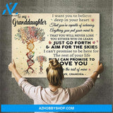 To My Granddaughter Canvas Print Wall Art - Matte Canvas