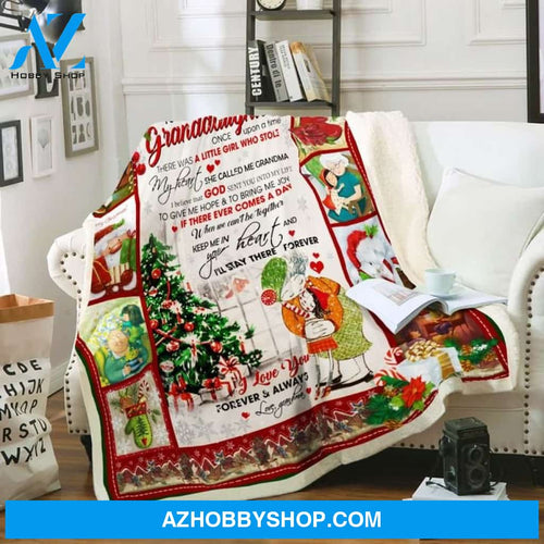 To My Granddaughter Christmas Fleece Blanket, To Give Me Hope & To bring Me Joy Gift From Grandma Birthday Gift Home Decor Bedding Couch Sofa Soft And Comfy Cozy