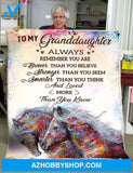 Personalized To My Granddaughter Colorful Horse Fleece Blanket You Are Braver Than You Believe Great Customized Blanket For Birthday Christmas Thanksgiving