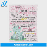 Personalized To My Granddaughter Dinosaur Fleece Blanket From Grandma Once Upon A Time Great Customized Blanket For Birthday Christmas Thanksgiving