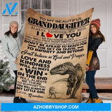 Personalized To My Granddaughter Dinosaurs Fleece Blanket From Grandma Always Remember How Much I Love You Great Customized Blanket For Birthday Christmas Thanksgiving