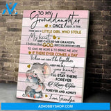 To My Granddaughter Elephant Canvas Gift For Daughter