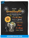 Personalized To My Granddaughter Elephant Fleece Blanket From Nana If They Whisper To You Great Customized Blanket For Birthday Christmas Thanksgiving