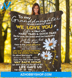 Personalized To My Granddaughter Fleece Blanket From Grandma Never Forget That We Love You Great Customized Blanket For Birthday Christmas Thanksgiving