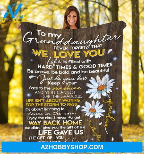 Personalized To My Granddaughter Fleece Blanket From Grandma Never Forget That We Love You Great Customized Blanket For Birthday Christmas Thanksgiving