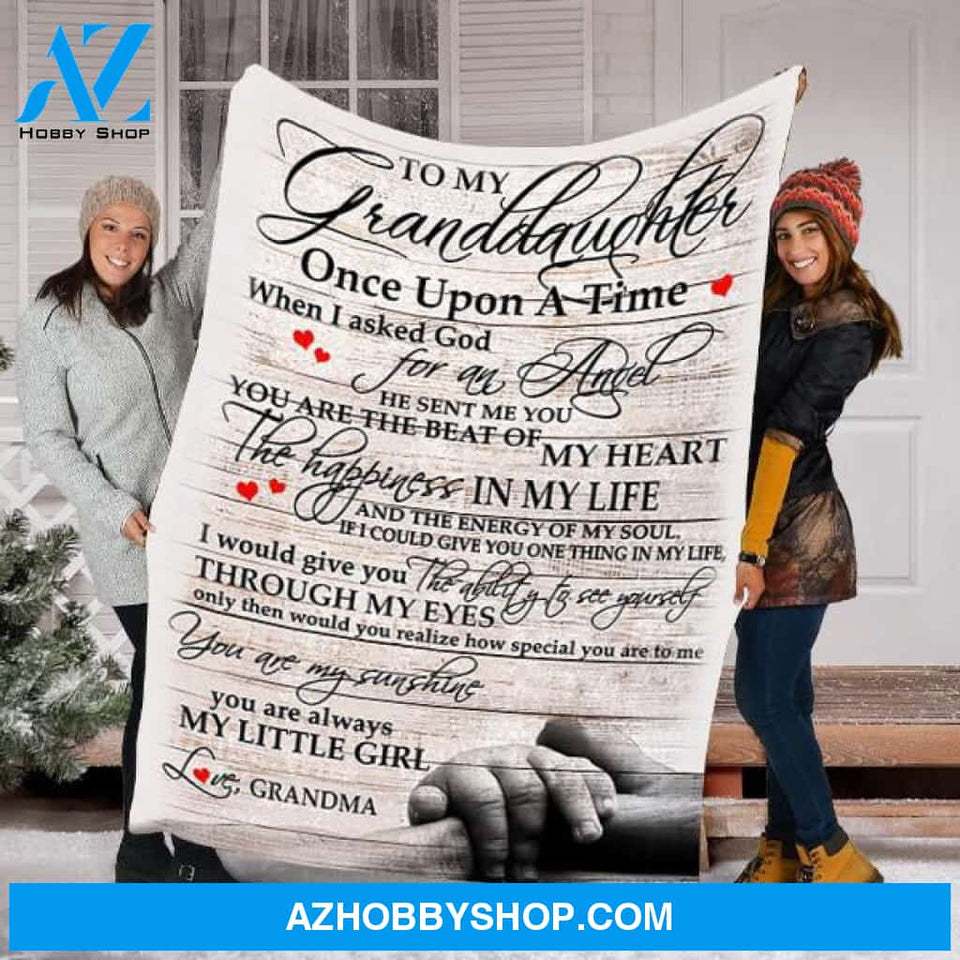 Personalized To My Granddaughter Fleece Blanket From Grandma Once Upon A Time Great Customized Blanket For Birthday Christmas Thanksgiving