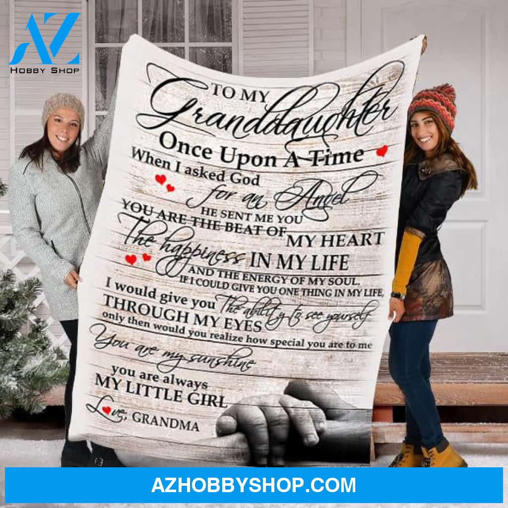 Personalized To My Granddaughter Fleece Blanket From Grandma Once Upon A Time Great Customized Blanket For Birthday Christmas Thanksgiving