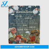 Personalized To My Granddaughter Fleece Blanket From Grandma Once Upon A Time There Was A Little Girl Great Customized Blanket For Birthday Christmas Thanksgiving