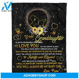 Personalized To My Granddaughter Fleece Blanket From Nana Always Remember How Much I Love You Great Customized Blanket For Birthday Christmas Thanksgiving