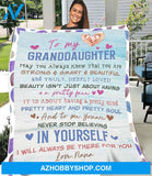 Personalized To My Granddaughter Fleece Blanket From Nana I Will Always Be There For You Great Customized Blanket For Birthday Christmas Thanksgiving