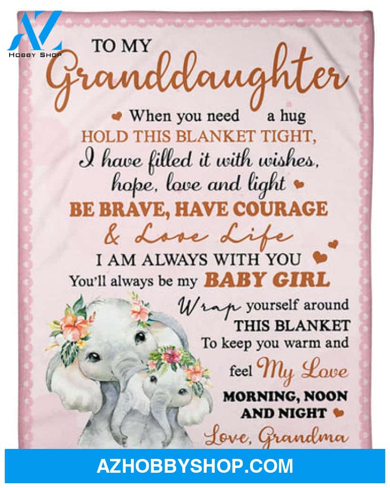 To My GRANDDAUGHTER Fleece Blanket - I Have Filled It With Wishes,hope,love and light, Gift For Granddaughter From Grandma 