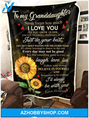To My Granddaughter Fleece Blanket Letter From Grandma - Gift For Granddaughter | Family Blanket