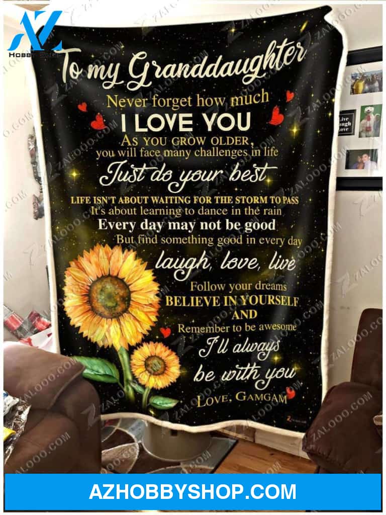 To My Granddaughter Fleece Blanket Letter From Grandma - Gift For Granddaughter | Family Blanket