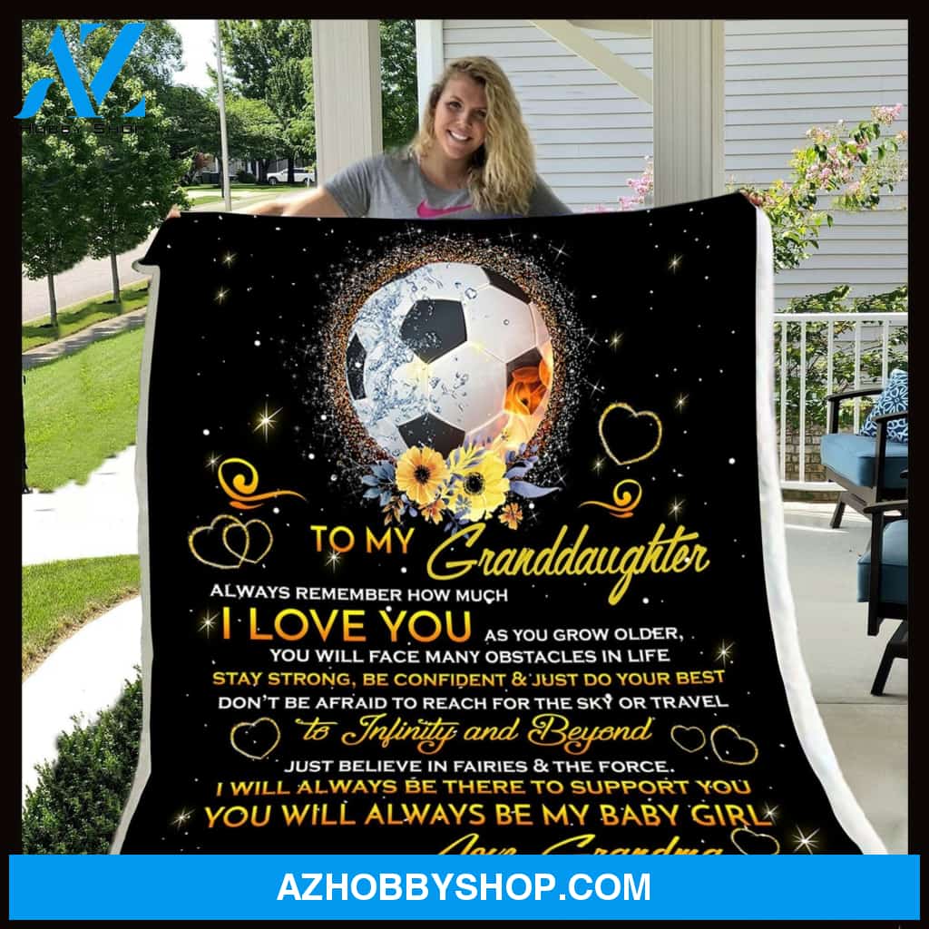 Personalized To My Granddaughter Football Fleece Blanket From Grandma You Will Always My Baby Girl Great Customized Blanket For Birthday Christmas Thanksgiving