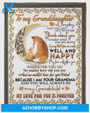 Personalized To My Granddaughter Fox Fleece Blanket From Grandma My Love For You Is Forever Great Customized Blanket For Birthday Christmas Thanksgiving