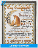 Personalized To My Granddaughter Fox Fleece Blanket From Grandma My Love For You Is Forever Great Customized Blanket For Birthday Christmas Thanksgiving