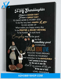 To My Granddaughter - From Grandma - Framed Canvas Gift GMD075