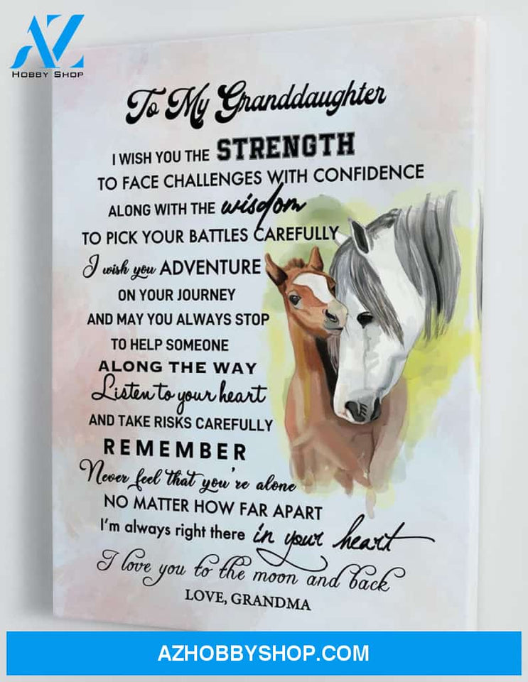 To My Granddaughter - From Grandma - Framed Canvas Gift GMD063