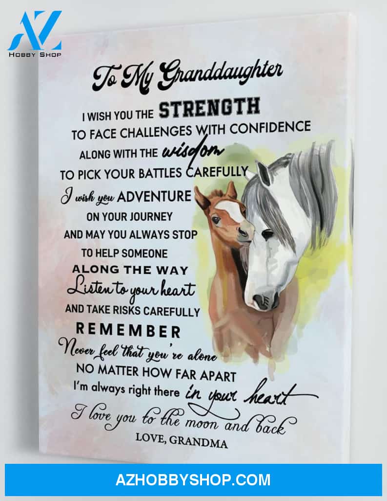 To My Granddaughter - From Grandma - Framed Canvas Gift GMD063