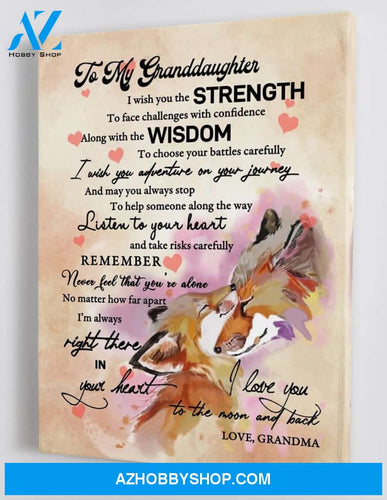 To My Granddaughter - From Grandma - Framed Canvas Gift GMD033