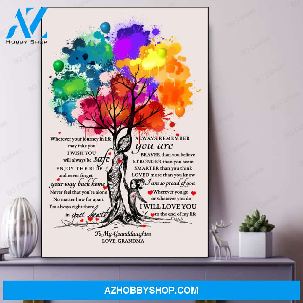 To My Granddaughter - From Grandma - Hard Time Framed Canvas Gift GMD002