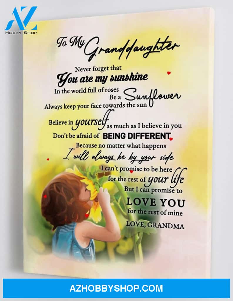 To My Granddaughter - From Grandma - Sunflower Framed Canvas Gift GMD030