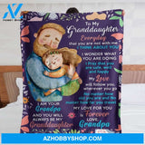 Personalized to My Granddaughter Gift Letter Fleece Blanket from Grandpa Great Customized Blanket for Birthday Christmas Thanksgiving Graduation Wedding
