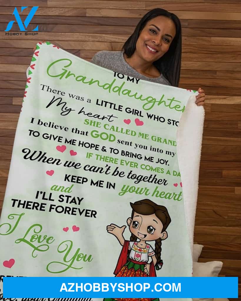 To My Granddaughter, Little Girl Who Stoles My Heart Fleece Blanket - Gift For Granddaughter