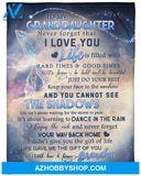 To My Granddaughter Love And Kisses Blanket, Hard Times & Good Times, Gift For Granddaughter From Grandma Gift 