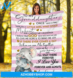 Personalized To My Granddaughter Love Elephant Fleece Blanket From Grandma Once Upon A Time Great Customized Blanket For Birthday Christmas Thanksgiving