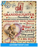 Personalized To My Granddaughter Love Letter Lion Fleece Blanket From Grandma You Are Braver Than You Think Great Customized Blanket For Birthday Christmas Thanksgiving