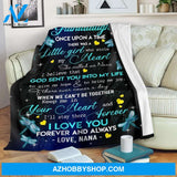 To My Granddaughter Nana Dragonflies Fleece Blanket - Gift For Granddaughter | Family Blanket