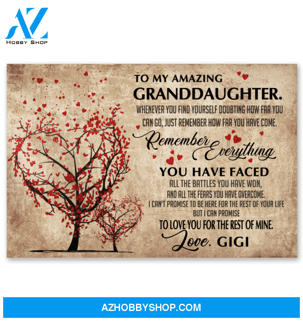 To My Granddaughter Poster Gift For Granddaughter