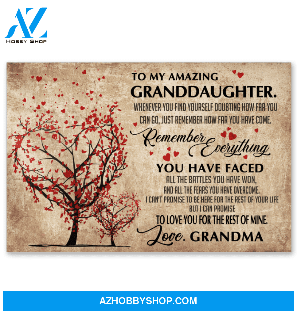 To My Granddaughter Poster Gift For Granddaughter