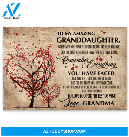 To My Granddaughter Poster Gift For Granddaughter