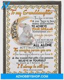 Personalized To My Granddaughter Rabbits Fleece Blanket From Grandma Believe In Yourself Great Customized Blanket For Birthday Christmas Thanksgiving