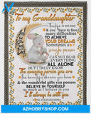 Personalized To My Granddaughter Rabbits Fleece Blanket From Grandma Believe In Yourself Great Customized Blanket For Birthday Christmas Thanksgiving