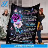 Personalized To My Granddaughter Rose Fleece Blanket From Grandma You Are Always My Little Girl Great Customized Blanket For Birthday Christmas Thanksgiving