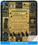 Personalized To My Granddaughter Senior Fleece Blanket From Grandfather You Were Born When The World So Proud Of You Great Customized Blanket Gifts For Graduation Birthday Christmas Thanksgiving